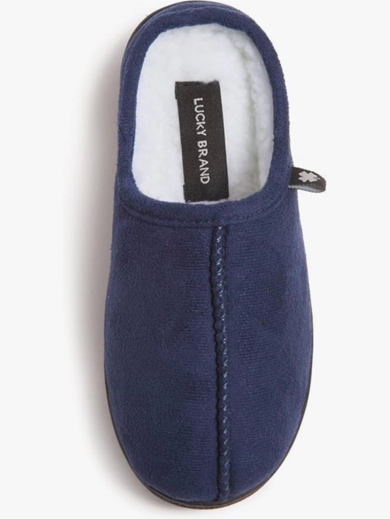 Lucky Brand Other - Lucky Brand Boy’s Navy and White Slip-On Cozy Slipper size 6 never worn
